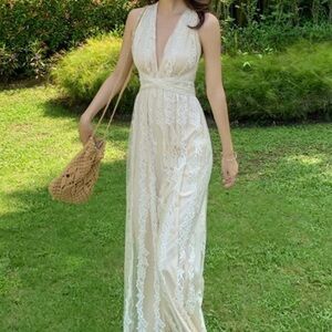 Halter Neck Almond Jumpsuit